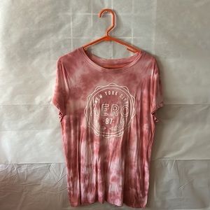 T-shirt tie dye pink and white XL